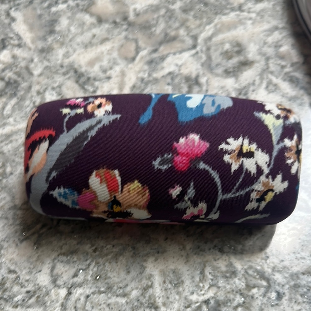 Vera Bradley Purple and Pink Floral Glasses Case